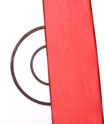 Dark Peach Colour Plain Satin Fabric